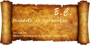 Budaházi Celesztin névjegykártya